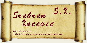 Srebren Kočević vizit kartica